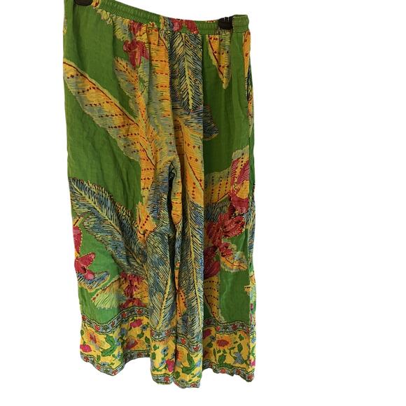 Cynthia Rowley Womens L Pants Palazzo CoverUp Lounge Beach Tropical Cottagecore - Picture 1 of 6